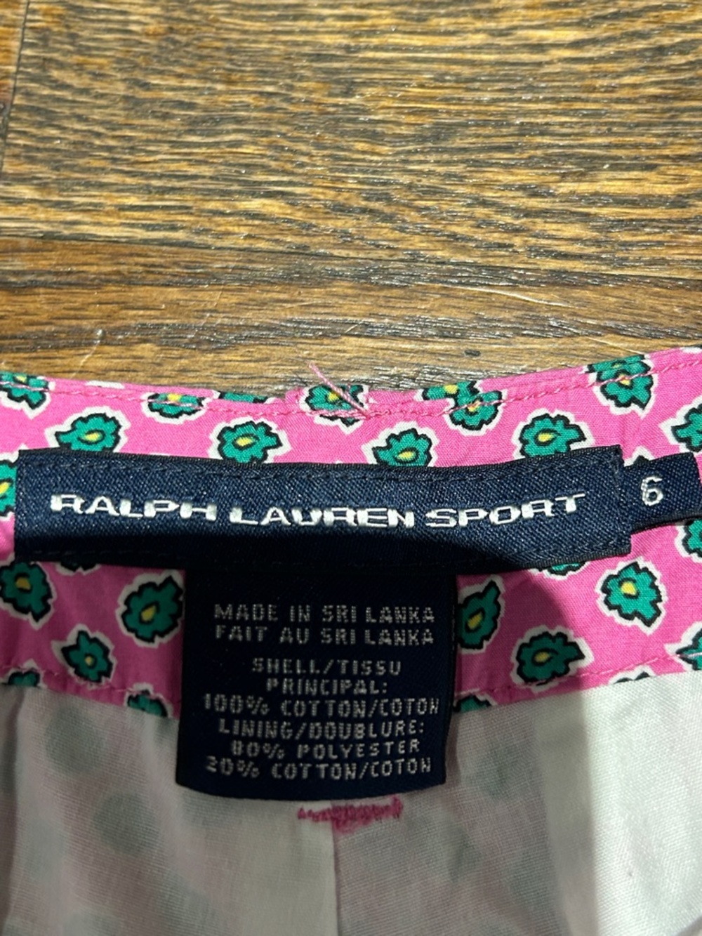 Ralph Lauren Pink Printed High-Waist Cotton Shorts - Picture 4 of 7